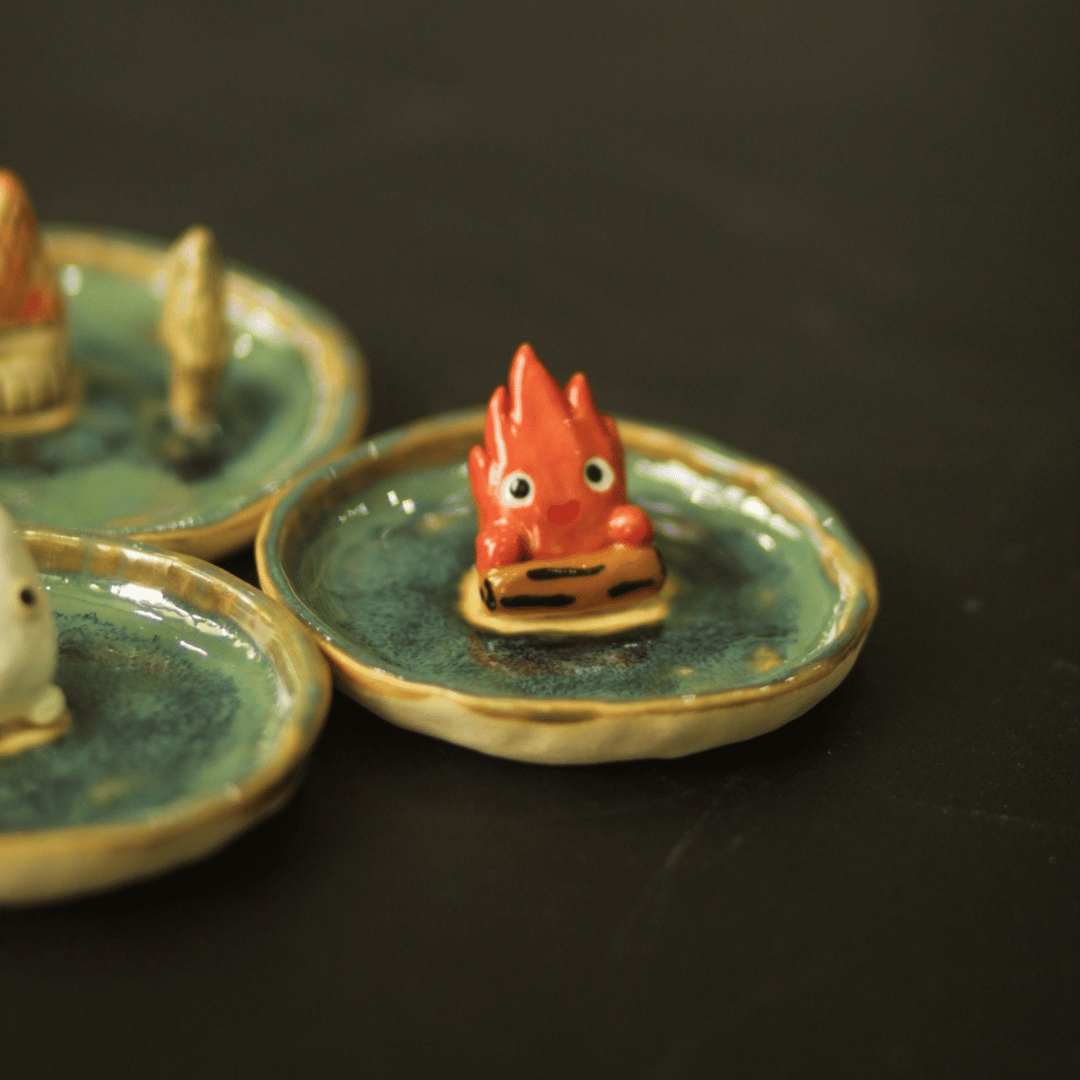 Fire Demon & Forest Spirit Ceramic Ring Holder