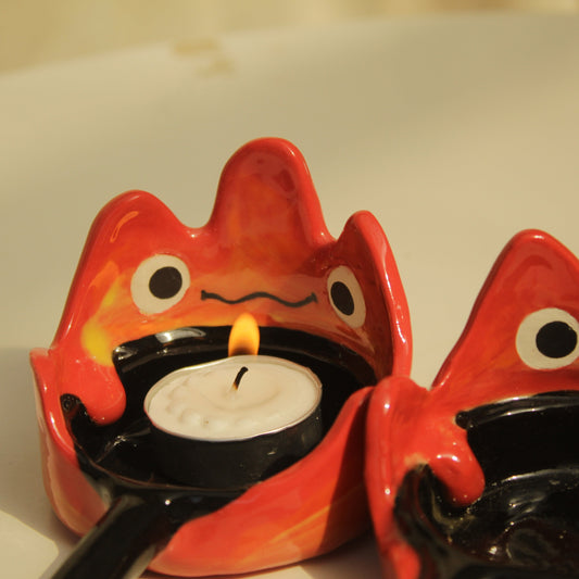 Adorable Fire Demon Candle Holder