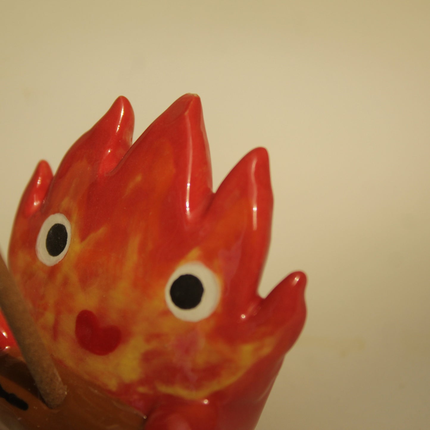 Adorable Fire Demon Handmade Ceramic Incense Holder