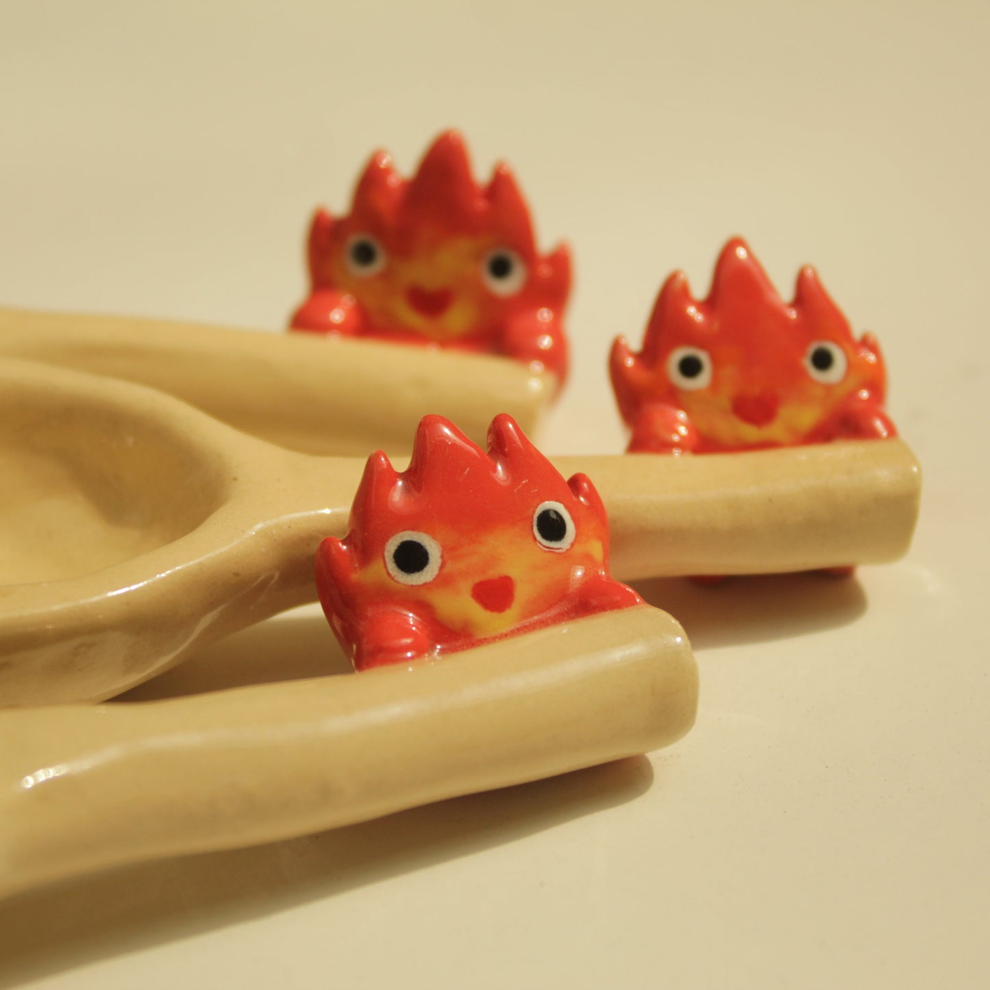 Handmade Pottery Fire Demon Spoon