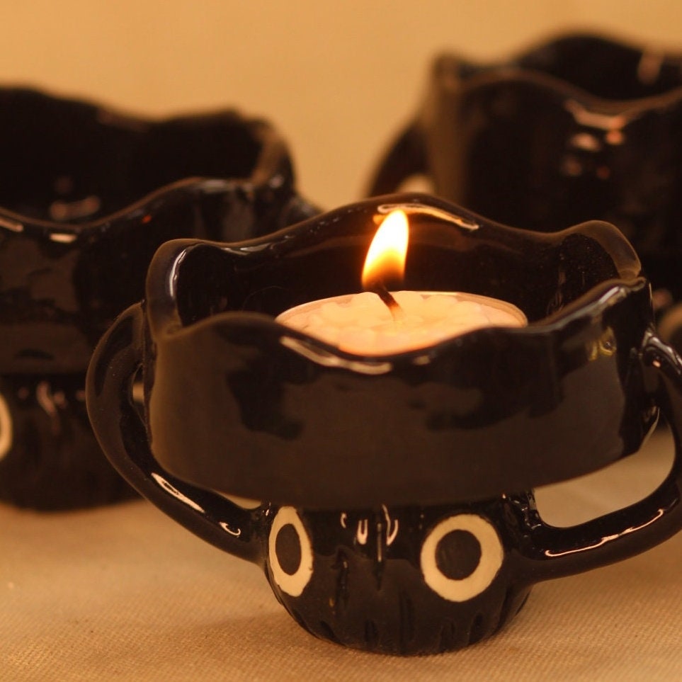 Little Soot Handmade Ceramic Candle Holder – Unique and Whimsical Home Decor