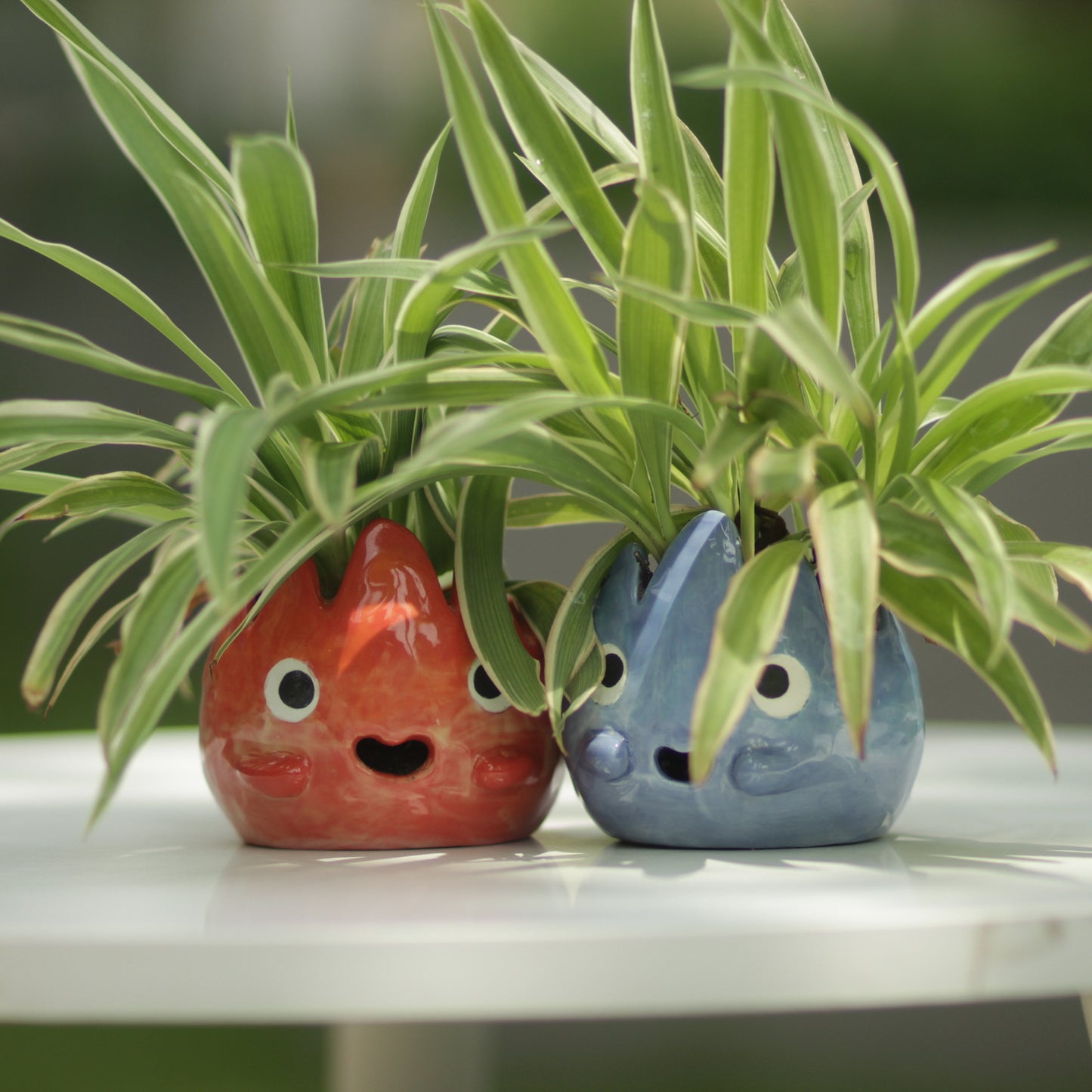 Cute Handmade Fire Demon Plant Pot