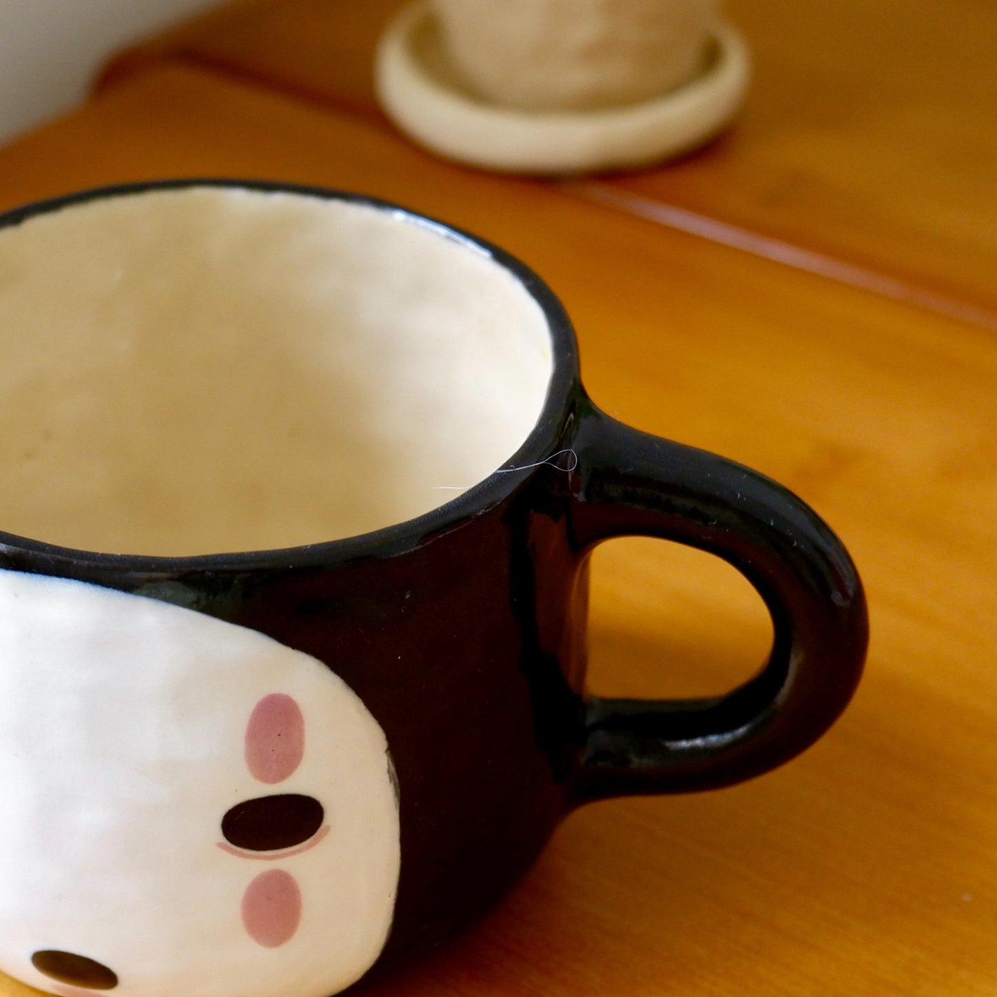 Cute Unique Character Black Mug