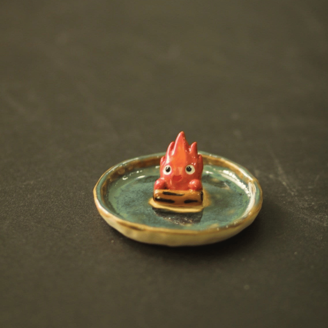 Fire Demon & Forest Spirit Ceramic Ring Holder