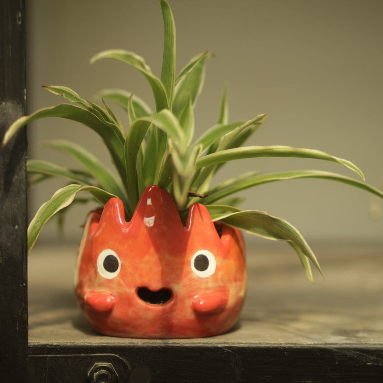 Cute Handmade Fire Demon Plant Pot