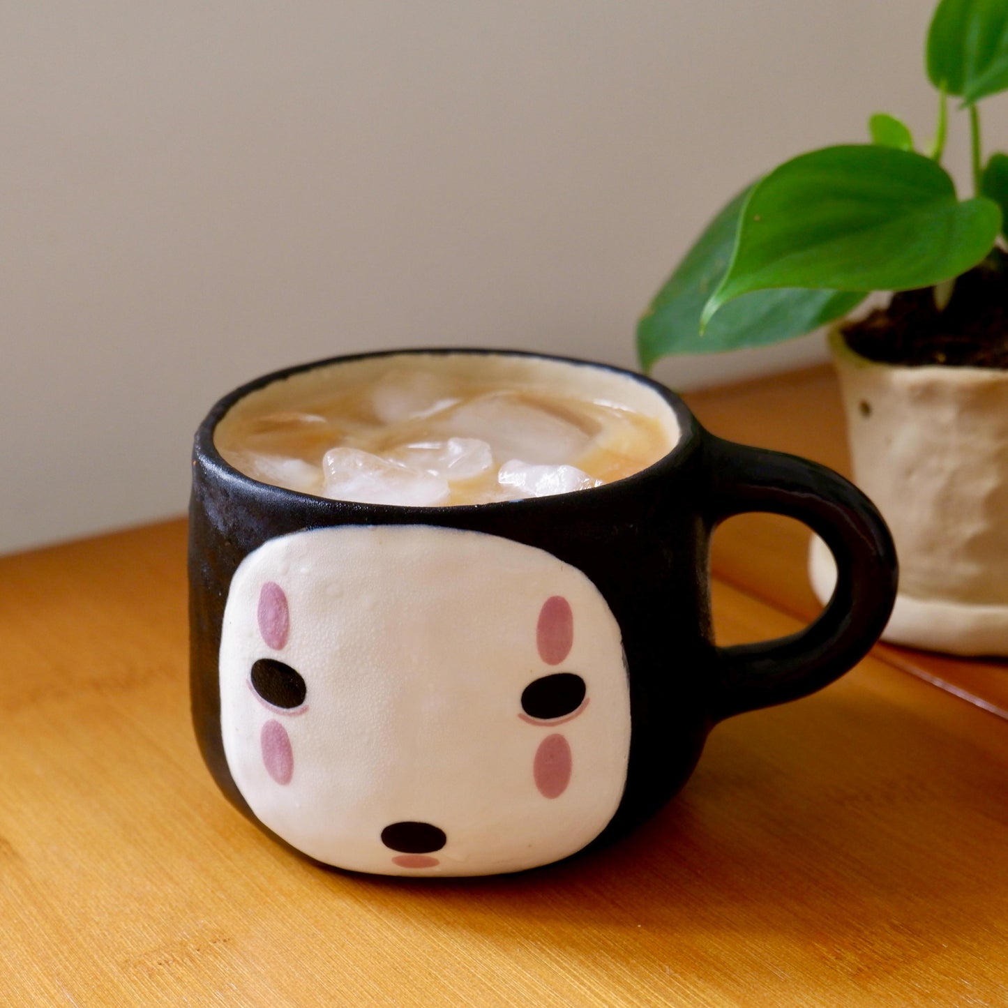 Cute Unique Character Black Mug