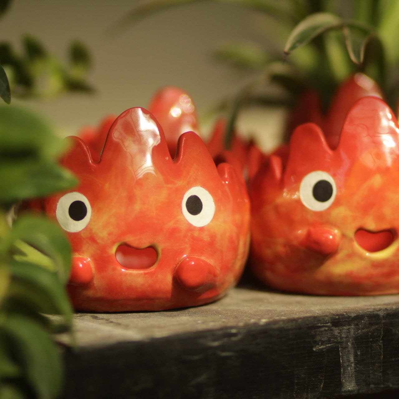 Cute Handmade Fire Demon Plant Pot