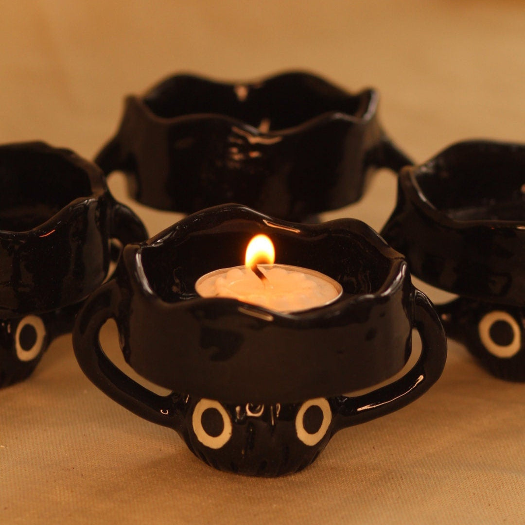 Little Soot Handmade Ceramic Candle Holder – Unique and Whimsical Home Decor